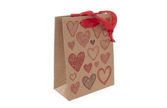 Taška dárková 26x32,5 cm HEARTS