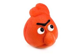 Angry Birds Červený - marcipánová figurka na dort