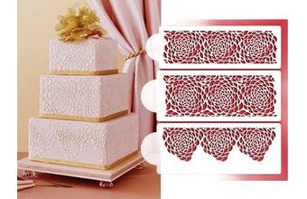 Sada geometrických šablon - Stencil Camilla Rose Cake set - 3 vzory