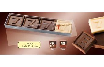 Reklamní čokoládová zpráva 4x6g s vaším motivem/logem - od 500 ks