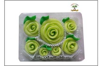 Dortová sada růží - pistáciové pistáciové