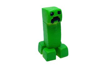 Creeper z Minecraft - ničitel zelený - marcipánová figurka