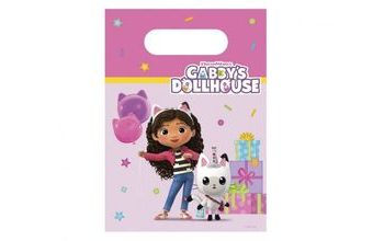 Dárkové tašky Gábinin kouzelný domeček - Gabby's Dollhouse - 16 x 22 cm - 4ks