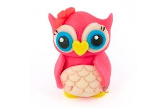 Figurka 3D 60g ( růžová sova )