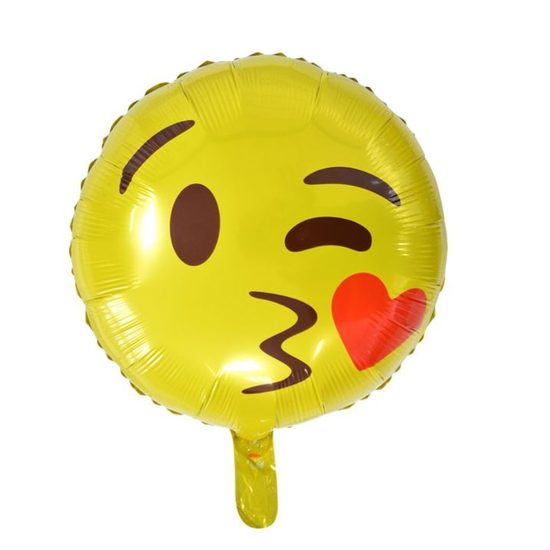 Balón foliový Smajlík Kiss 45 cm