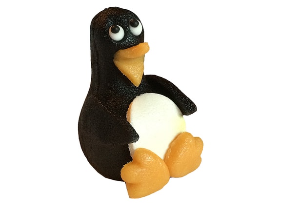 Tučnák Pingu - marcipánová figurka na dort