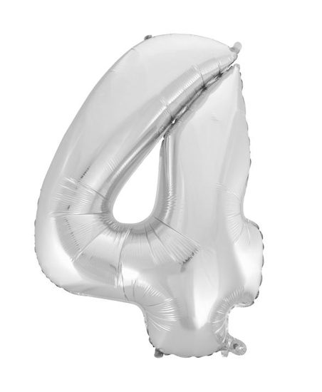 Balón foliový číslice stříbrná- SILVER 115 cm - 4