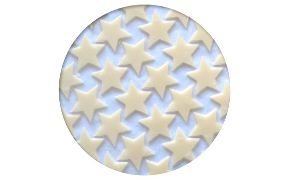 Čokoládová dekorace Hvězdičky bílé - 408 g/702 ks