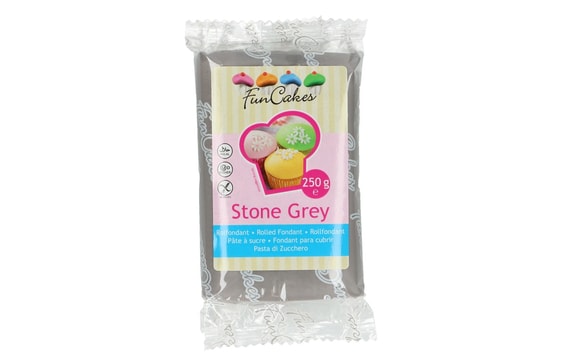 Šedý rolovaný fondant Stone Grey (barevný fondán) 250 g