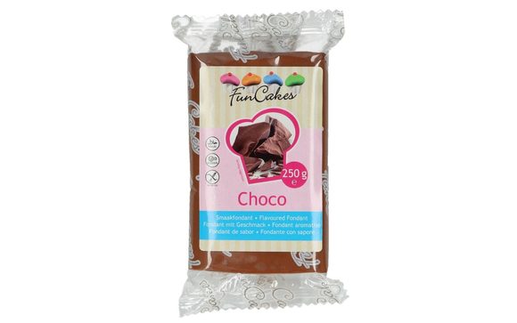 Hnědý rolovaný fondant s čokoládovou příchutí (barevný fondán) Choco 250 g
