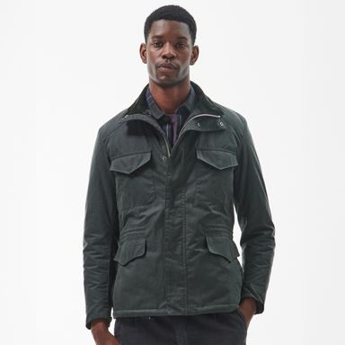 Barbour Emble Wax Jacket — Sage