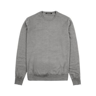 John & Paul sveter z merino vlny — šedý (U-neck)