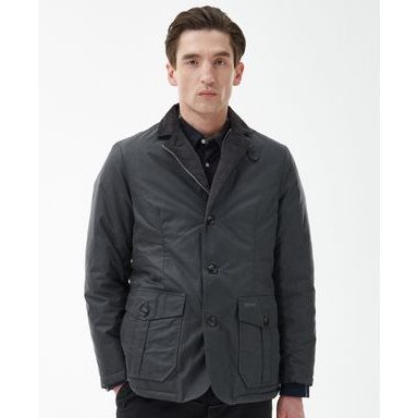 Barbour Winter Lutz Wax Jacket — Grey