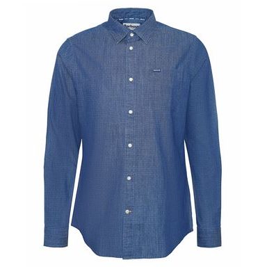 Barbour Harris Tailored Shirt — Deep Blue Tartan