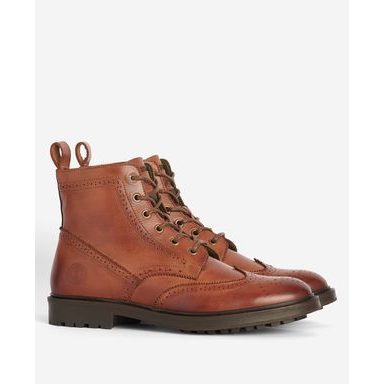 Barbour West Brogue Boots — Tan