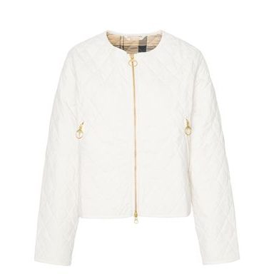 Barbour Caroline Quilted Jacket — Antique White
