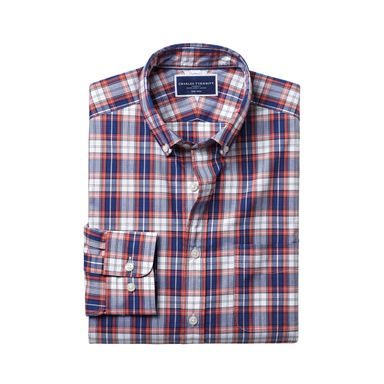 Charles Tyrwhitt Non-Iron Stretch Poplin Large Check Shirt