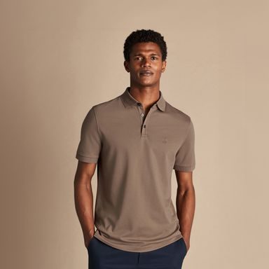 Charles Tyrwhitt Pique Polo — Camel