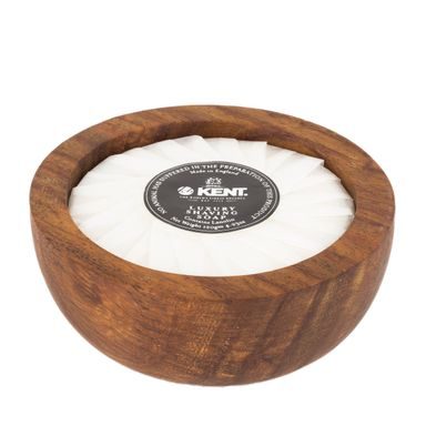 Mydlo na holenie Kent v tmavej miske z bukového dreva (120 g)