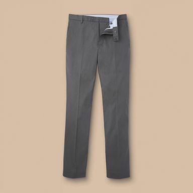 Charles Tyrwhitt Natural Stretch Twill Trousers — Black