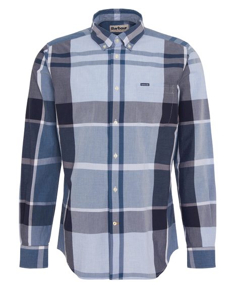 Barbour Harris Tailored Shirt — Deep Blue Tartan