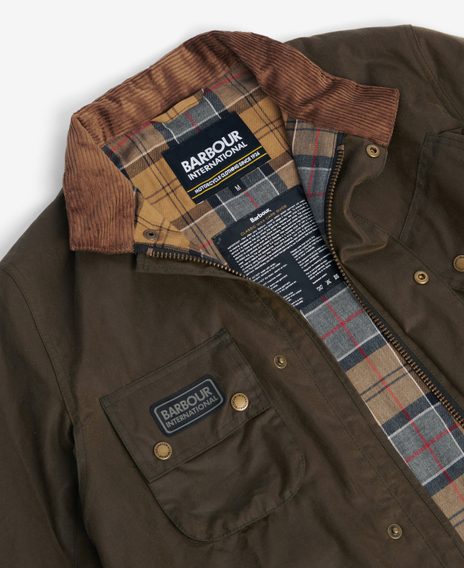 Barbout International Tourer Slim Wax Jacket — Sage