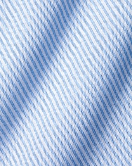Charles Tyrwhitt Spread Collar Non-Iron Bengal Stripe Shirt — Sky Blue
