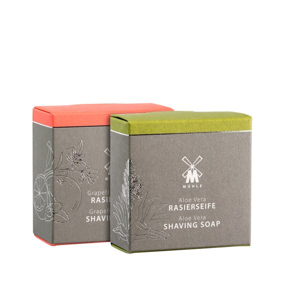 Mühle Shaving Soap Duo — Aloe Vera & Grapefruit/Mint (2x65 g)