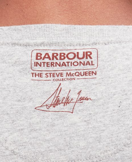 Barbour International Strike T-Shirt — Grey Marl