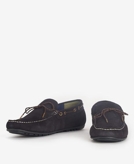 Barbour Jenson Driving Shoes — Navy Suede