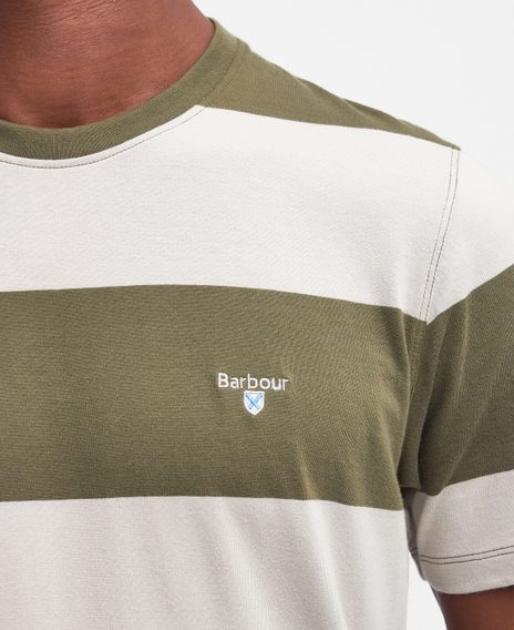 Barbour Whalton Striped T-Shirt — Pale Sage