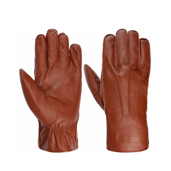 Zimné rukavice Stetson z nappa bravčoviny - Brown