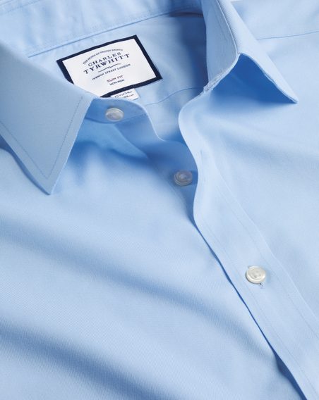 Charles Tyrwhitt Non-Iron Twill Shirt — Sky Blue