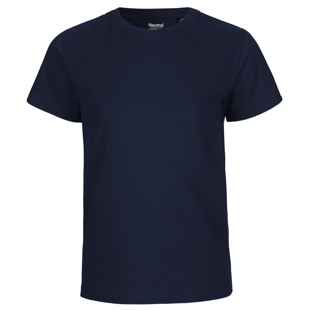 Neutral Dětské tričko s krátkým rukávem z organické Fairtrade bavlny - Námořní modrá | 104/110