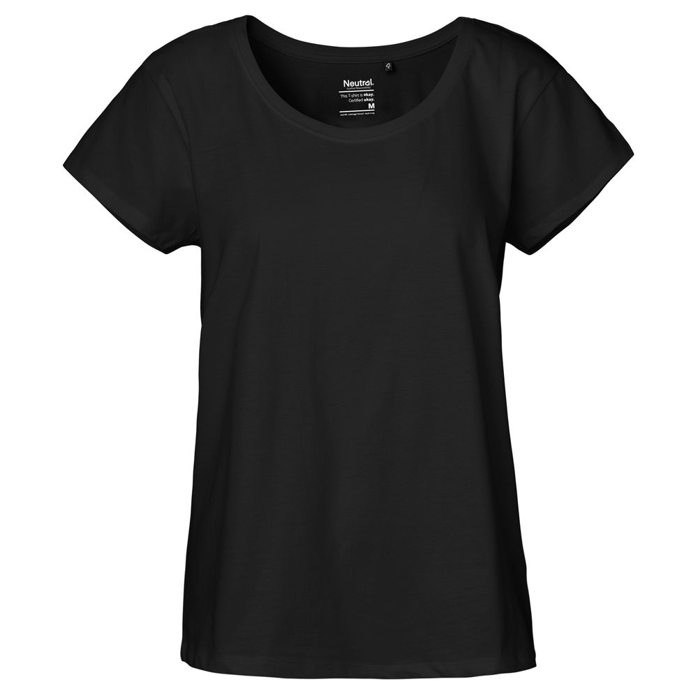 Neutral Dámské tričko Loose Fit z organické Fairtrade bavlny - Černá | XL