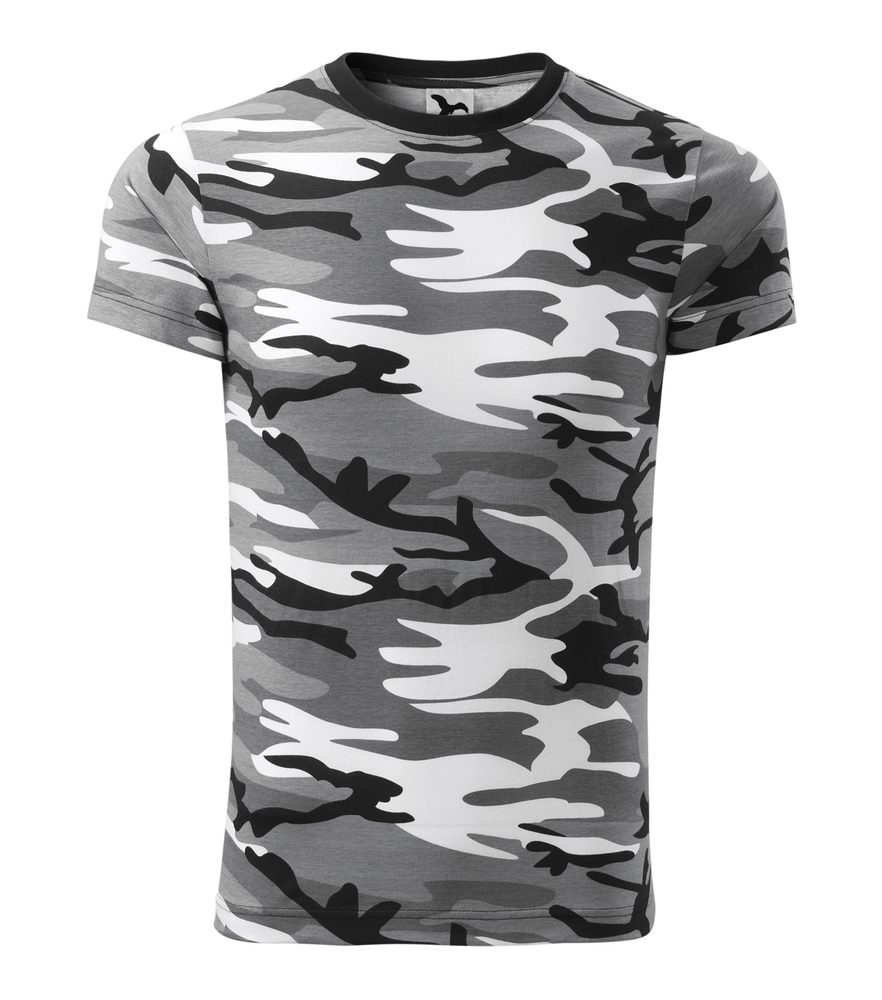 MALFINI Maskáčové tričko Camouflage - Maskáčová šedá | M
