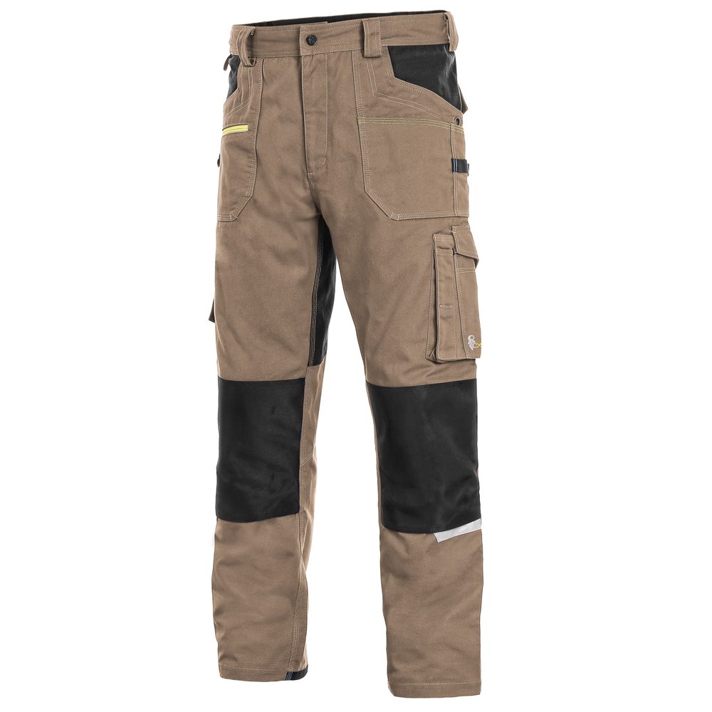 Canis (CXS) Montérkové kalhoty do pasu CXS STRETCH - Béžová / černá | 50