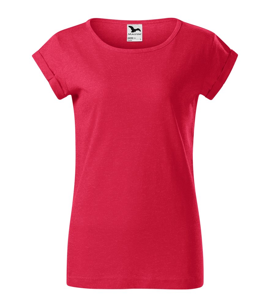 MALFINI Dámské tričko Fusion - Červený melír | L