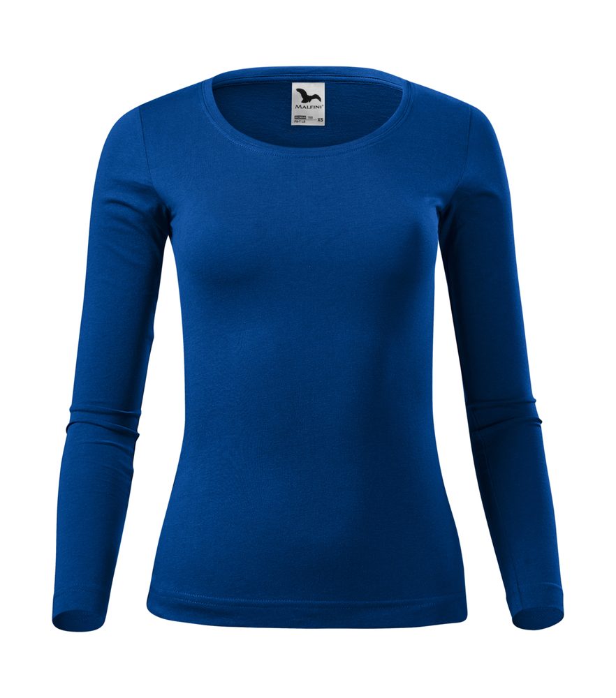 MALFINI Dámské tričko s dlouhým rukávem Fit-T Long Sleeve - Královská modrá | M