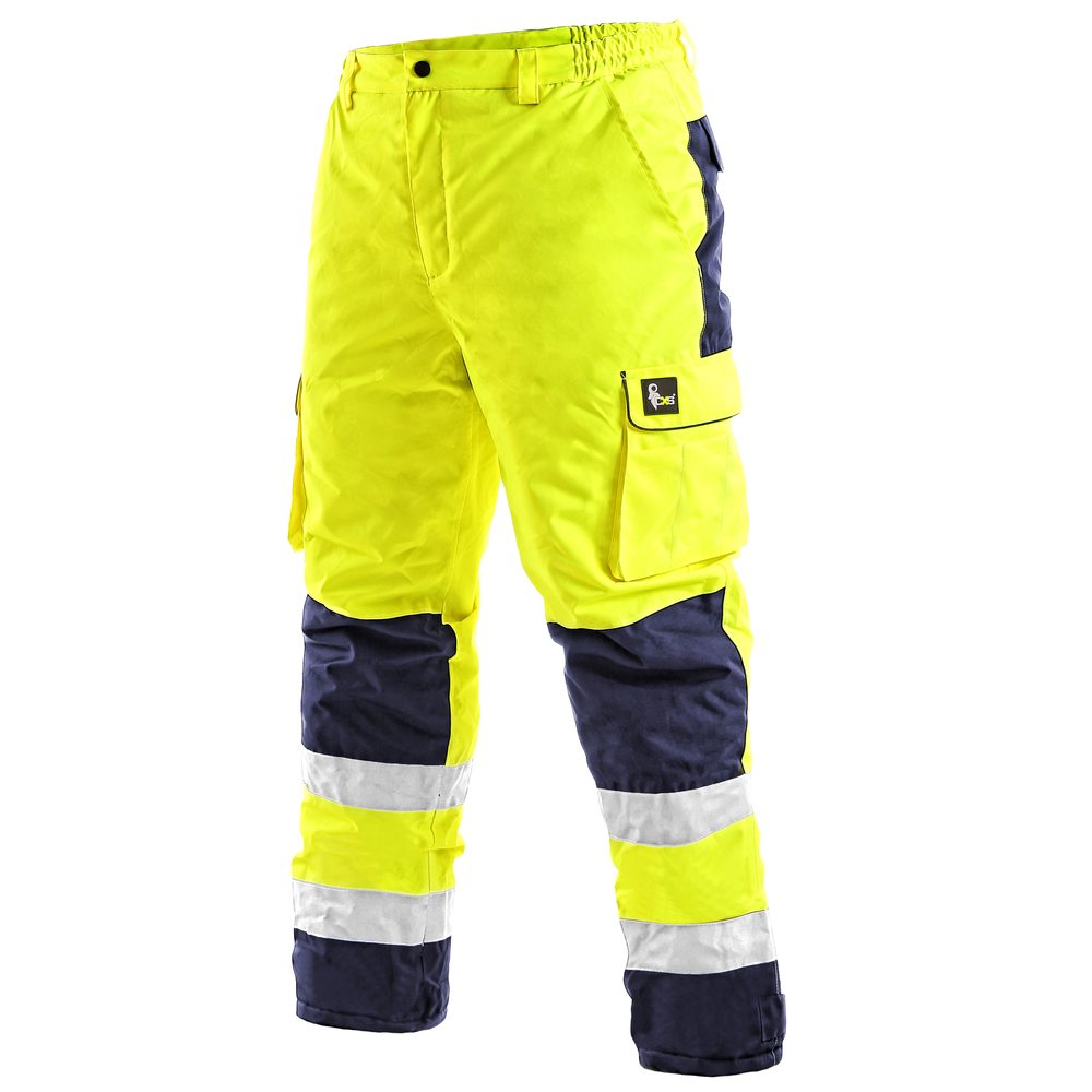 Canis (CXS) Zimní pracovní reflexní kalhoty CARDIFF - Žlutá | S