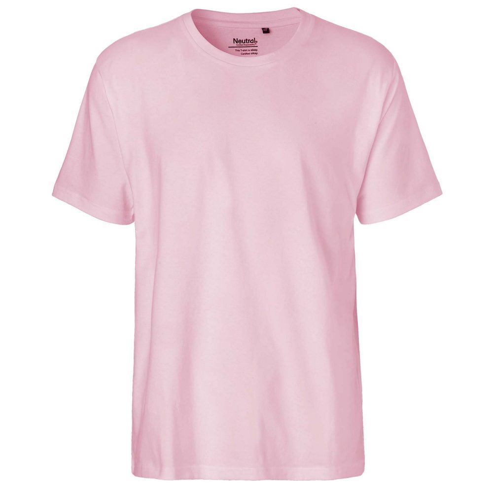 Neutral Pánské tričko Classic z organické Fairtrade bavlny - Světle růžová | M