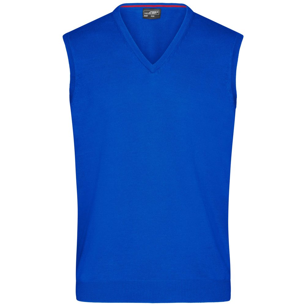 James & Nicholson Pánský svetr bez rukávů JN657 - Královská modrá | XL
