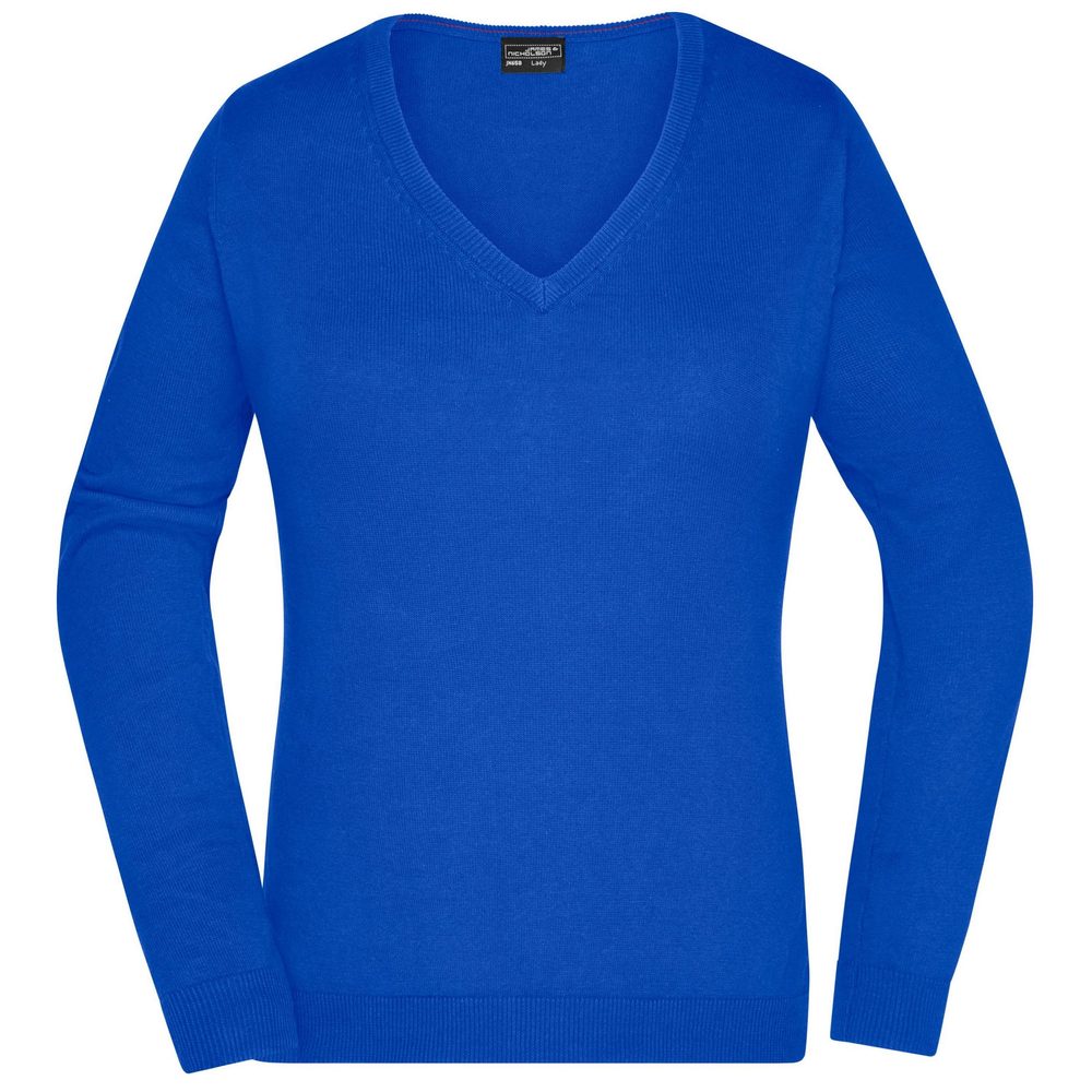 James & Nicholson Dámský bavlněný svetr JN658 - Královská modrá | XS