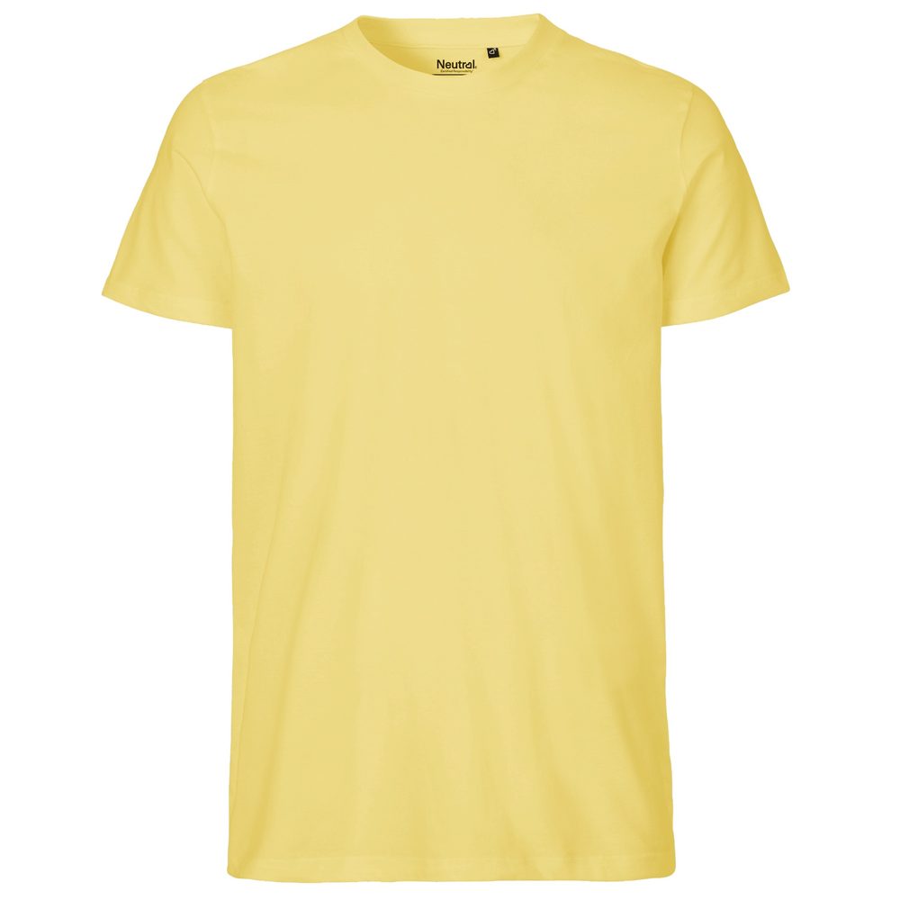 Neutral Pánske tričko Fit z organickej Fairtrade bavlny - Dusty yellow | M