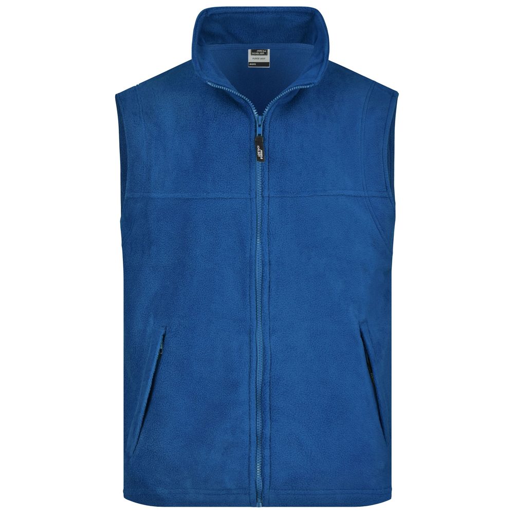 James & Nicholson Pánská fleecová vesta JN045 - Královská modrá | XXL