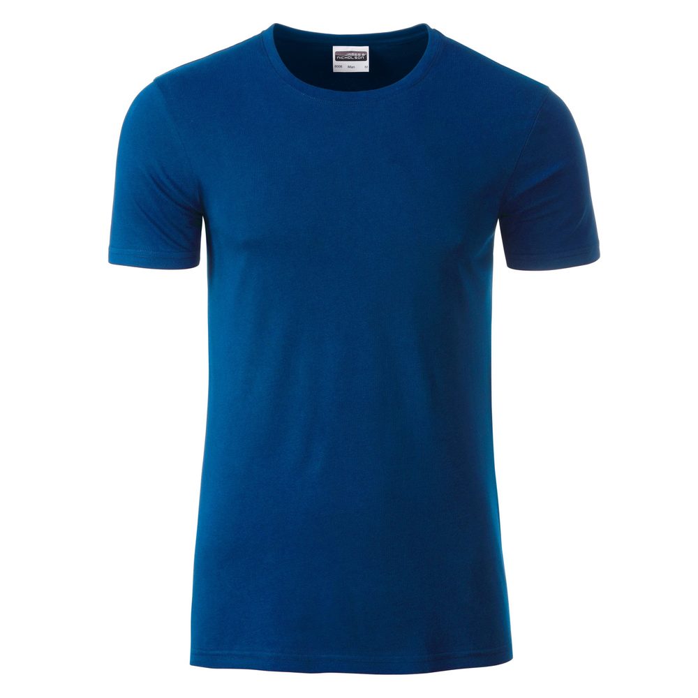 James & Nicholson Klasické pánské tričko z biobavlny 8008 - Tmavá královská modrá | XXXL