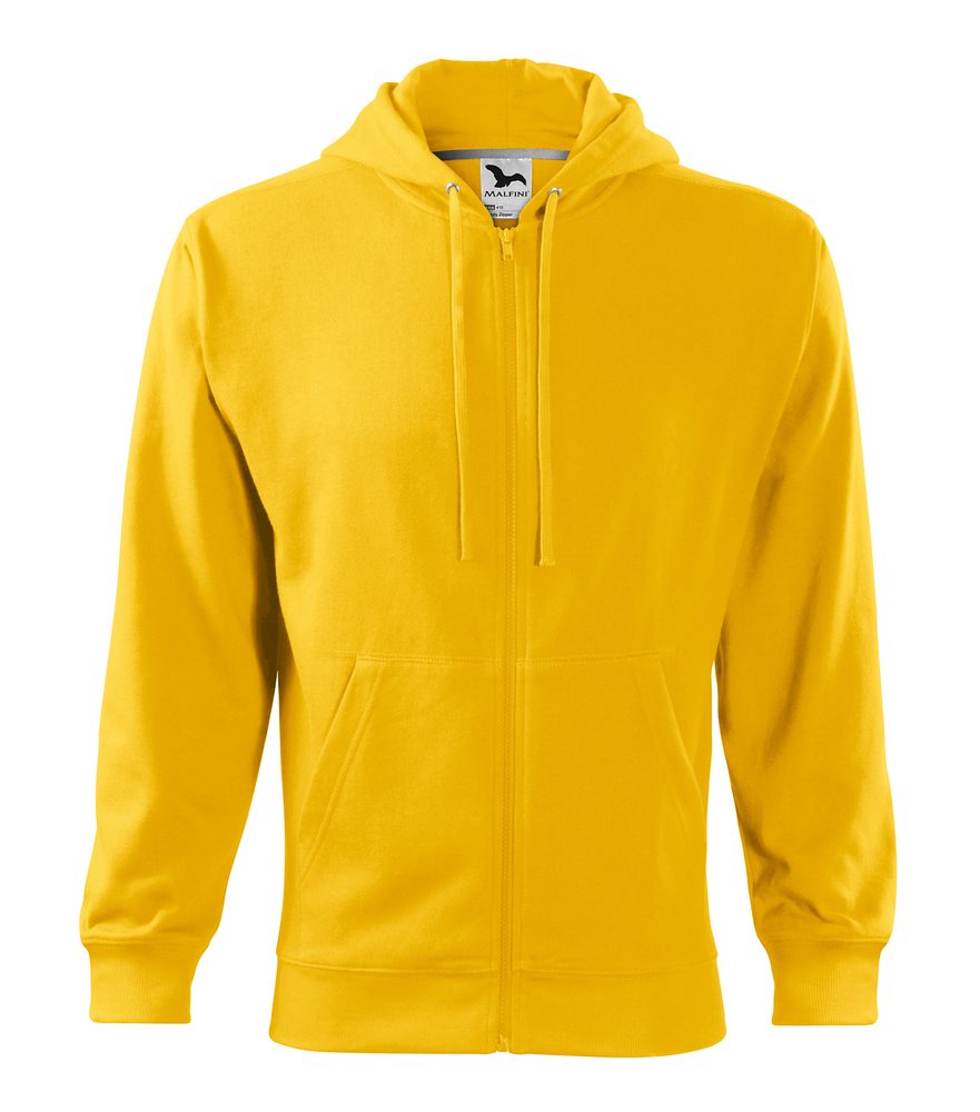 MALFINI Pánská mikina Trendy Zipper - Žlutá | XXL