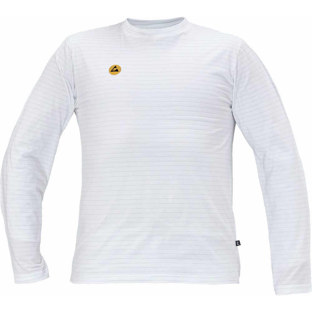 Cerva Antistatické tričko s dlhým rukávom NOYO ESD - Biela | XL