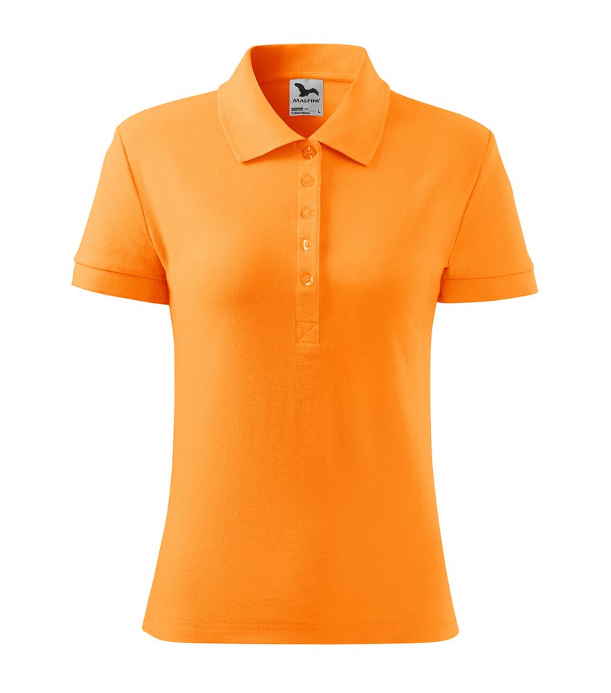 MALFINI Dámská polokošile Cotton Heavy - Mandarinkově oranžová | XXL