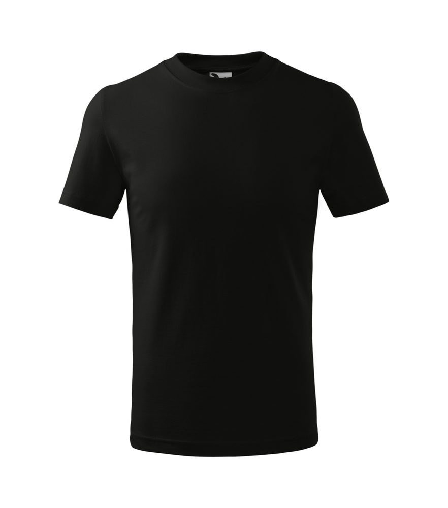 MALFINI Dětské tričko Basic - Černá | 122 cm (6 let)